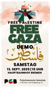 Free-Gaza-Demo am 13.09.2025 um 15 Uhr @ Hauptbahnhof