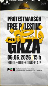 Free Palestine. Now and Forever. Protestmarsch am 6. Juni @ Rudolf-Hilferding-Platz