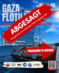 Gaza Flotilla abgesagt - stattdessen Abendprogramm in der Zionsgemeinde @ Theatersaal der Zionsgemeinde
