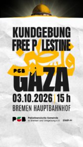 Free-Gaza-Kundgebung am Tag der deutschen Einheit @ Hauptbahnhof