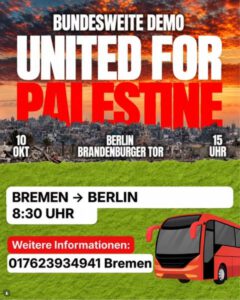 Internationaler Aktionstag für Palästina - NO PEACE ON STOLEN LAND @ Berlin, Brandenburger Tor